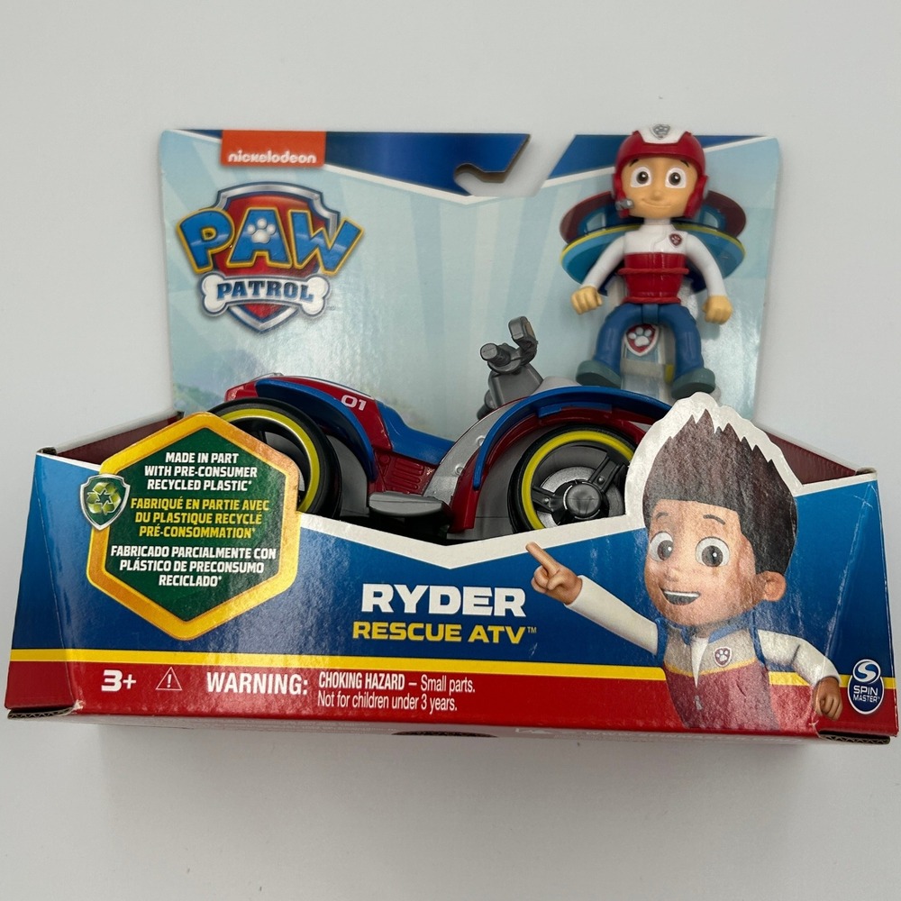 Paw Patrol Ryder Rescue ATV Kids Toy OS Red New Recycled Plastic Figure Set - Picture 2 of 6